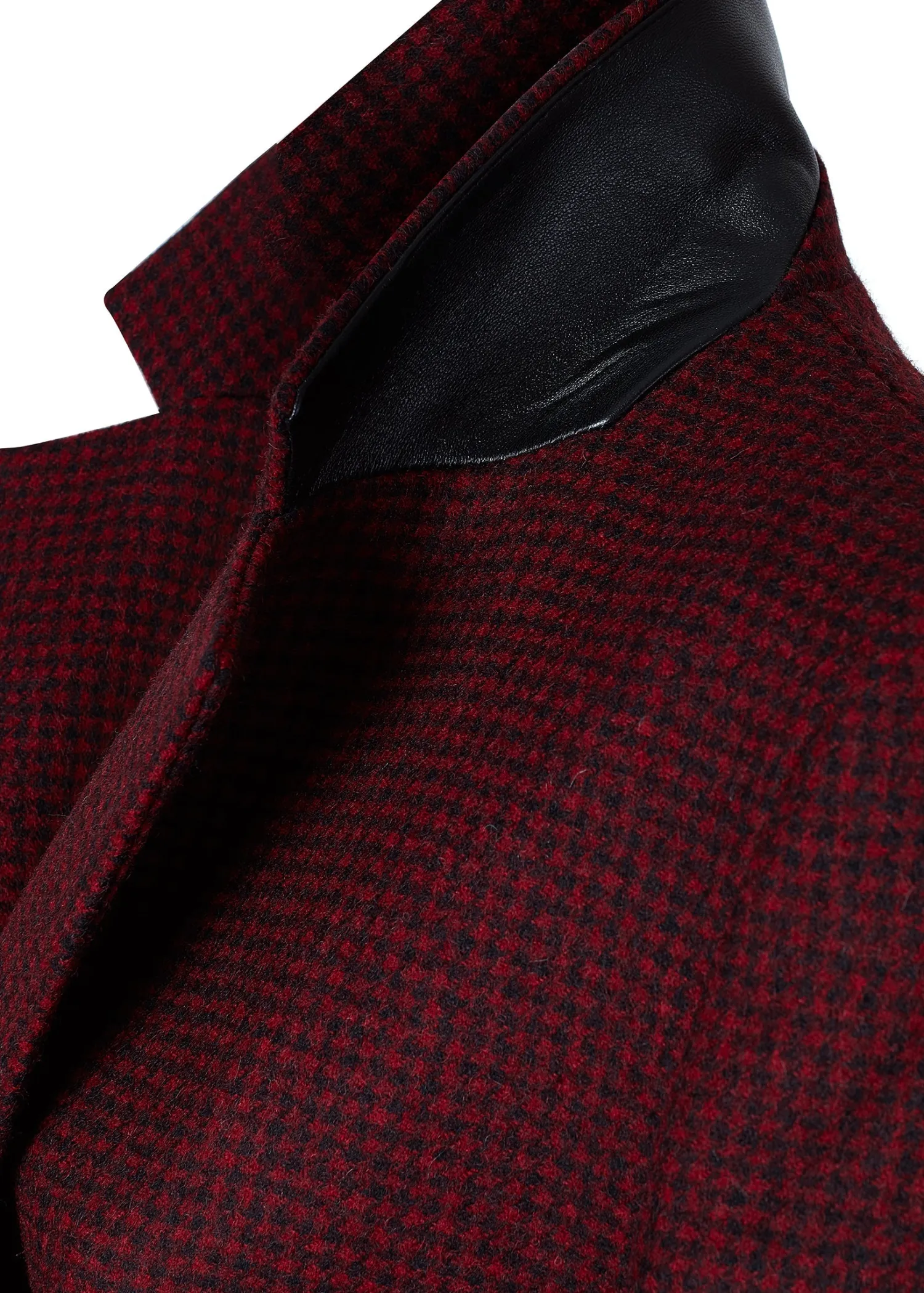 Sale Double Breasted Blazer (Deep Red Houndstooth) Women Blazers|Tailoring