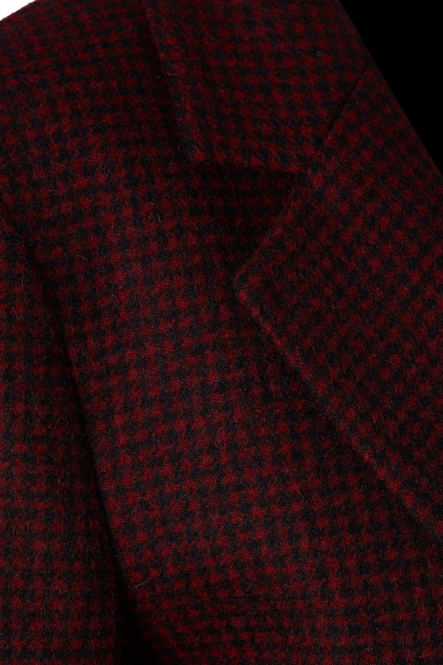 Sale Double Breasted Blazer (Deep Red Houndstooth) Women Blazers|Tailoring
