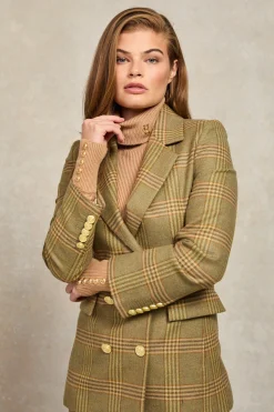 Clearance Double Breasted Blazer Women Blazers|Tailoring