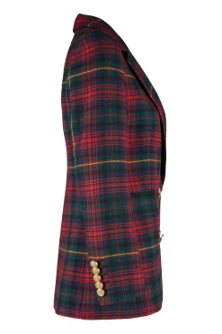 Online Double Breasted Blazer (Logan Tartan) Women Blazers|Tailoring