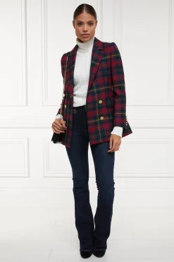 Online Double Breasted Blazer (Logan Tartan) Women Blazers|Tailoring