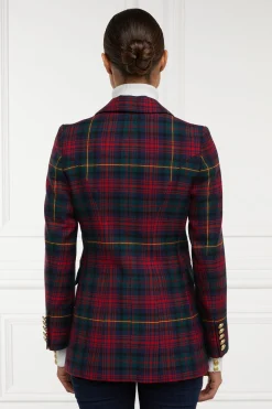Online Double Breasted Blazer (Logan Tartan) Women Blazers|Tailoring