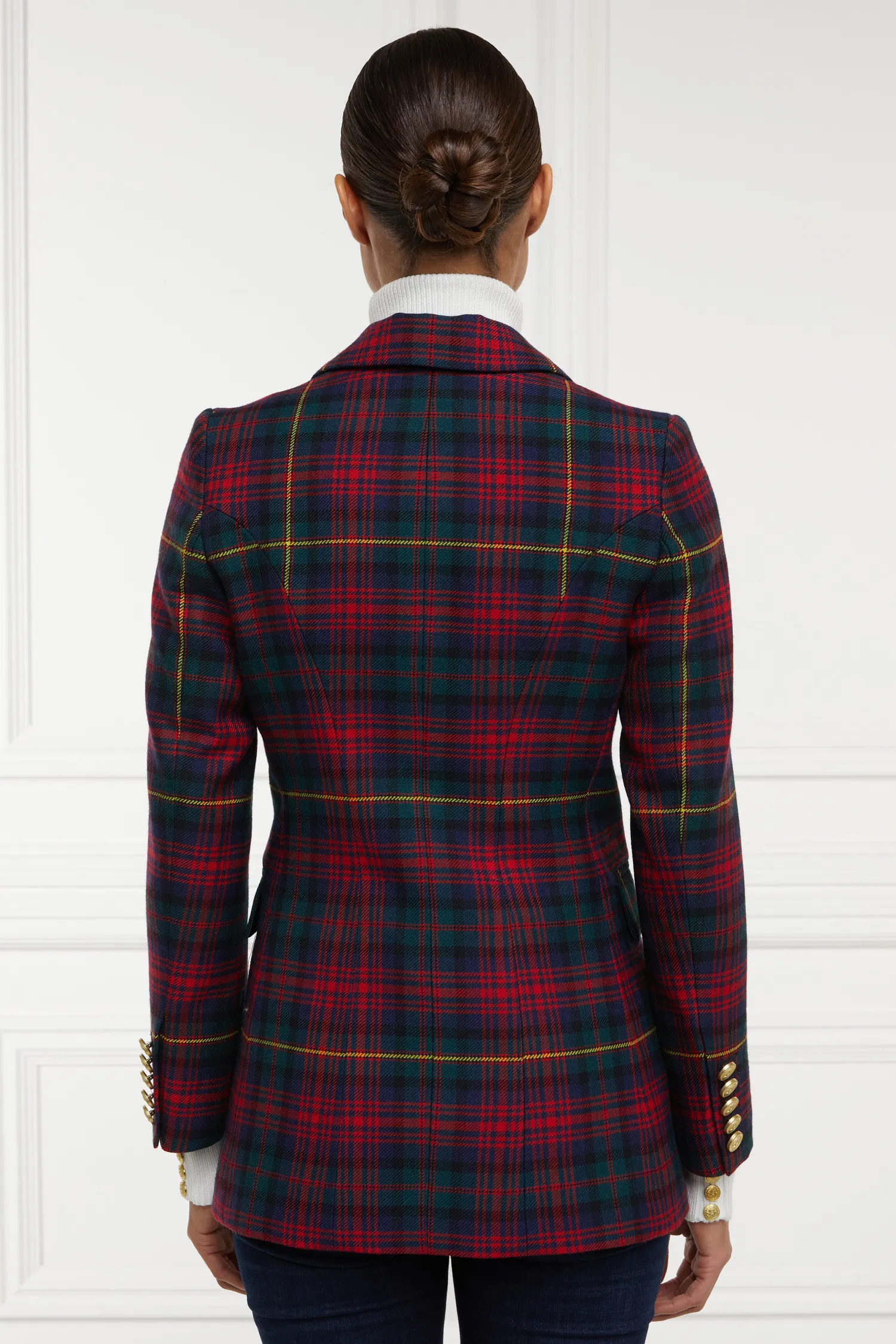 Online Double Breasted Blazer (Logan Tartan) Women Blazers|Tailoring