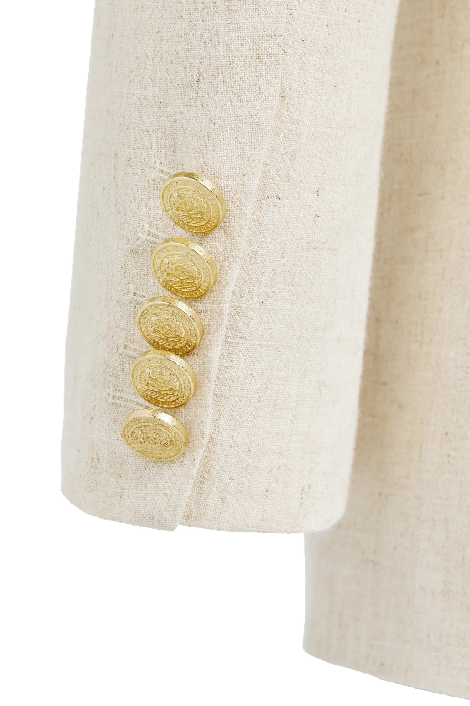 Hot Double Breasted Blazer (Natural Linen) Women Blazers|Tailoring