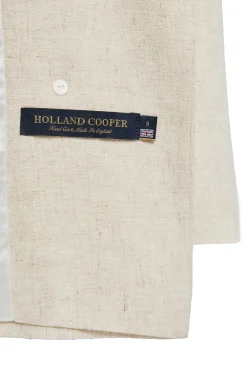 Hot Double Breasted Blazer (Natural Linen) Women Blazers|Tailoring