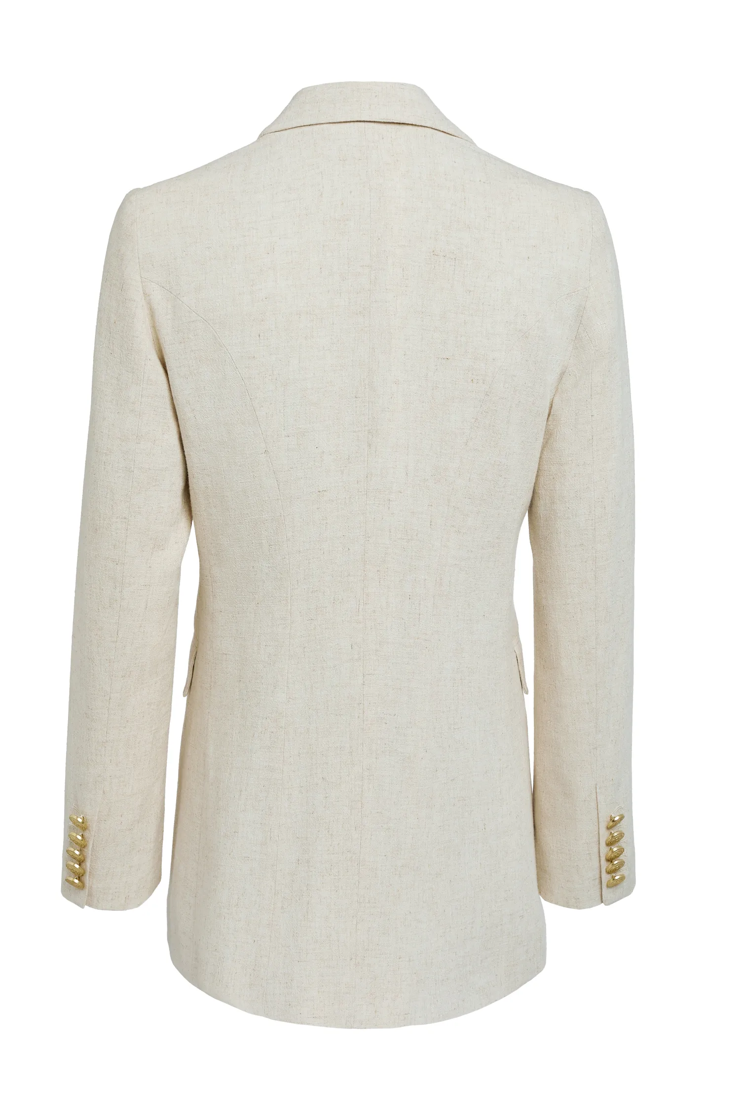 Hot Double Breasted Blazer (Natural Linen) Women Blazers|Tailoring