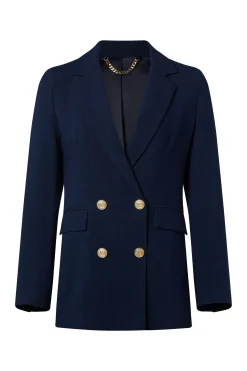 Best Double Breasted Blazer (Navy Linen) Women Blazers|Tailoring