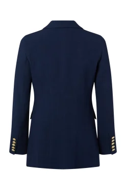 Best Double Breasted Blazer (Navy Linen) Women Blazers|Tailoring
