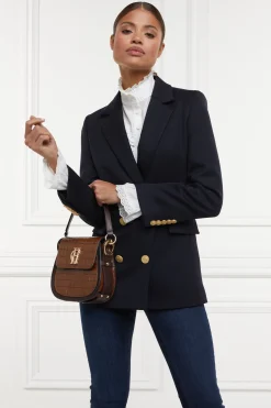 Fashion Double Breasted Blazer (Navy Twill) Women Blazers|Tailoring
