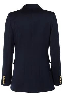Fashion Double Breasted Blazer (Navy Twill) Women Blazers|Tailoring