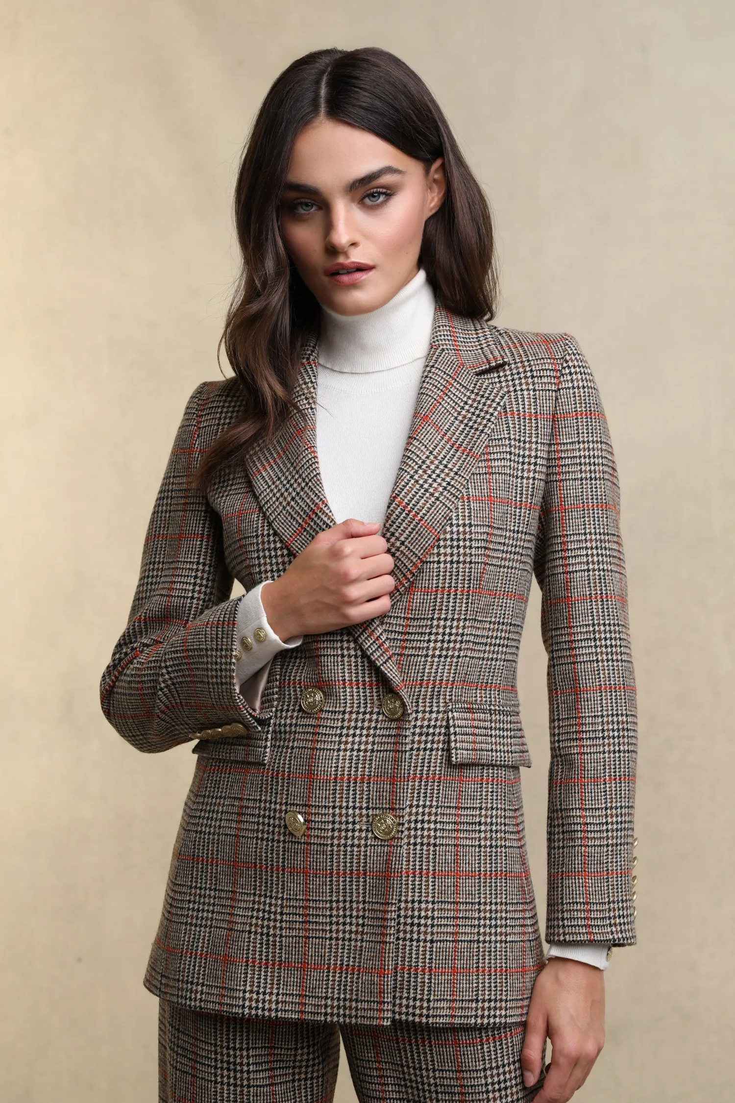 Outlet Double Breasted Blazer (Orange Windsor) Women Blazers|Tailoring