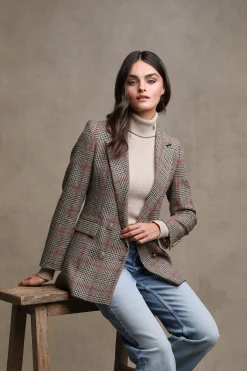 Outlet Double Breasted Blazer (Orange Windsor) Women Blazers|Tailoring