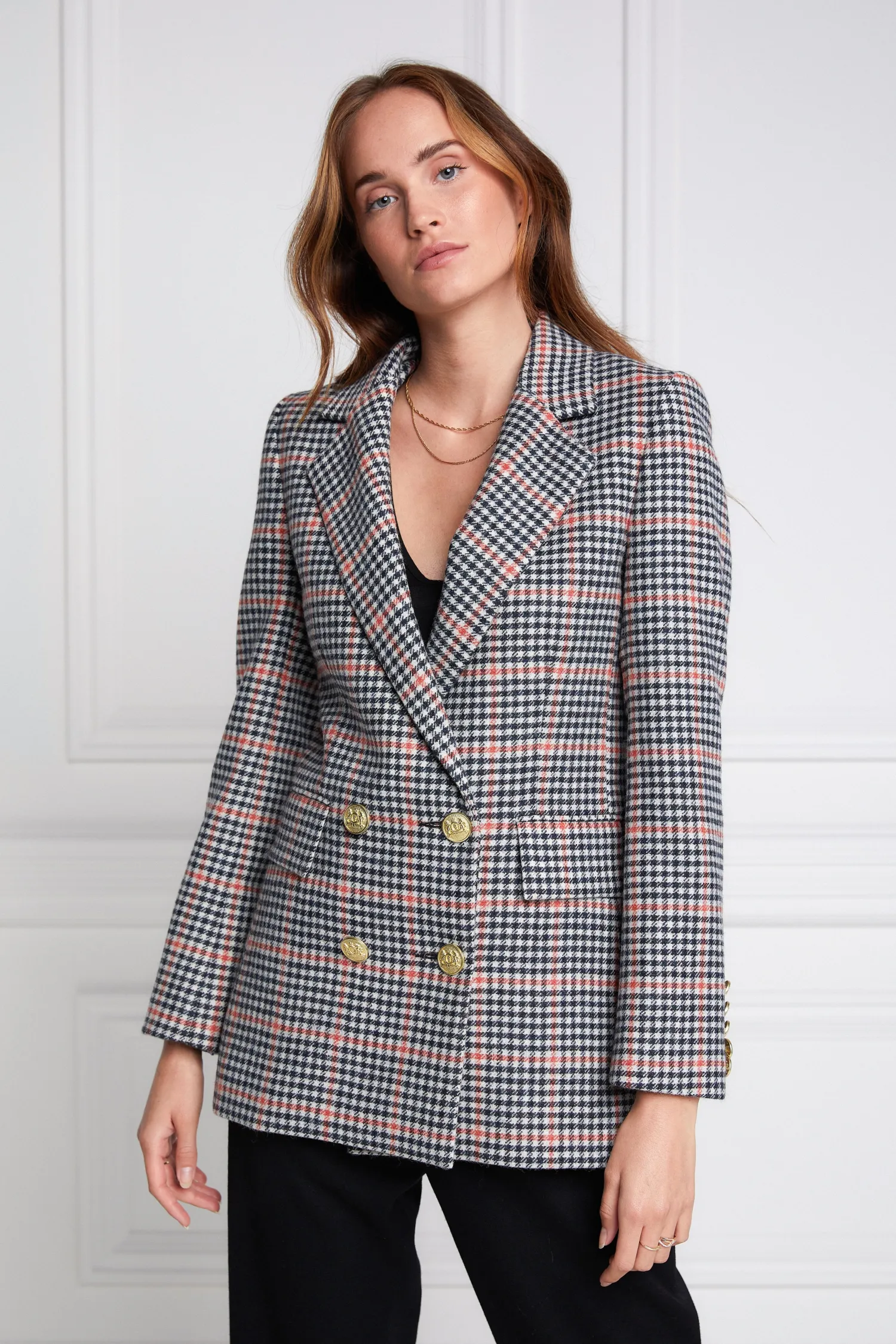 Fashion Double Breasted Blazer (Oyster Catcher) Women Blazers|Tailoring