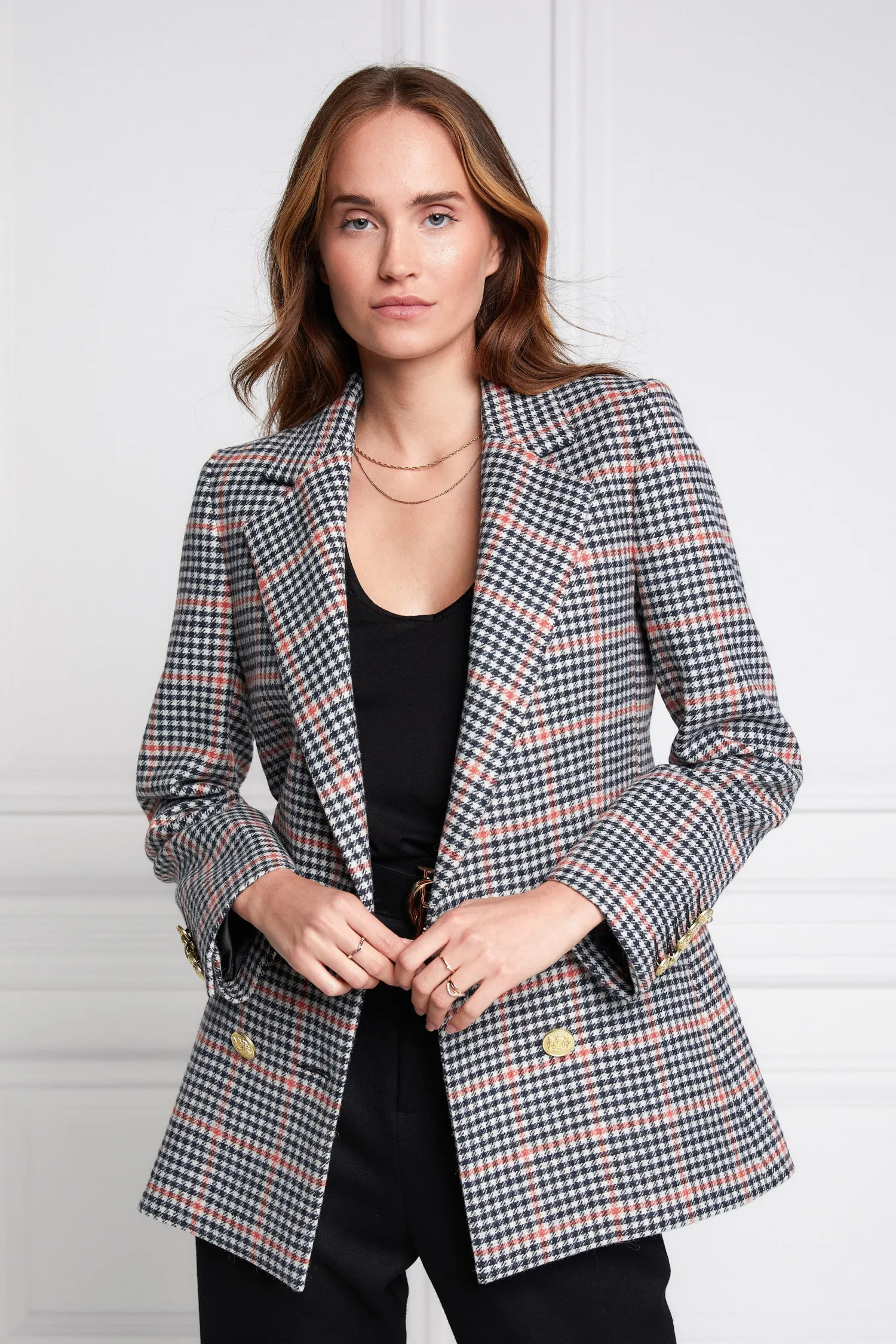 Fashion Double Breasted Blazer (Oyster Catcher) Women Blazers|Tailoring