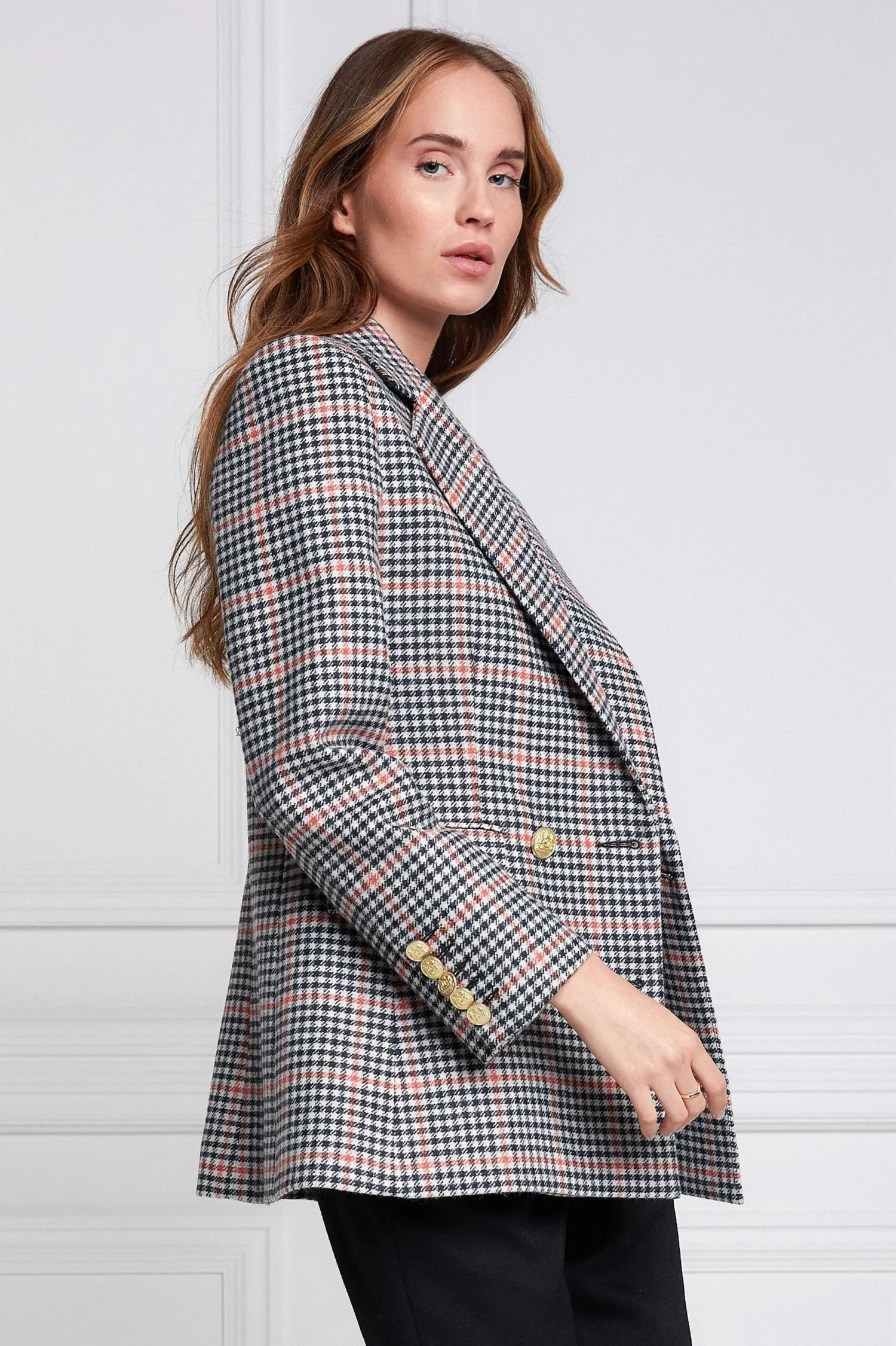 Fashion Double Breasted Blazer (Oyster Catcher) Women Blazers|Tailoring