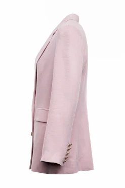 Best Double Breasted Blazer (Pink Linen) Women Blazers|Tailoring