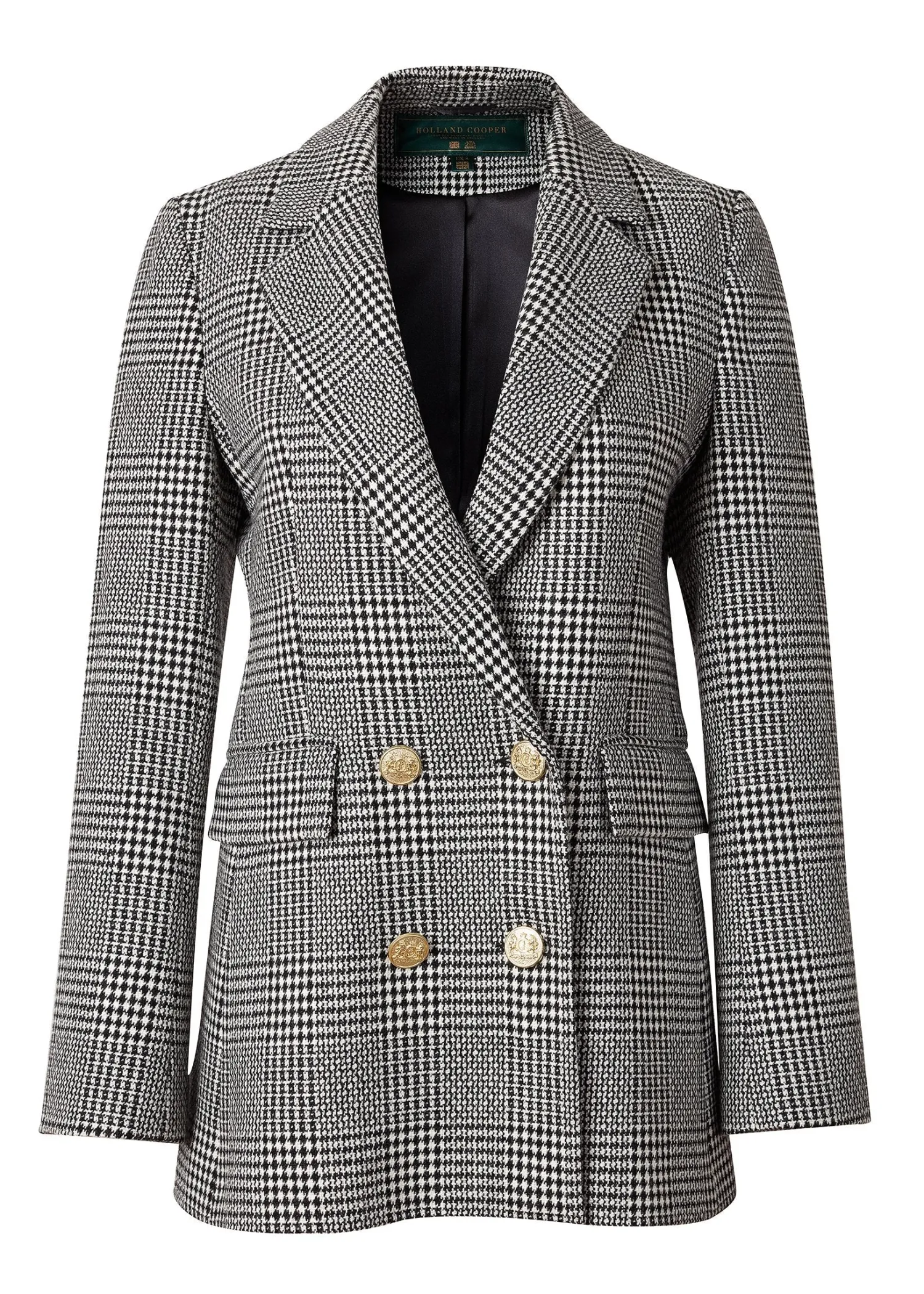 Sale Double Breasted Blazer (Prince of Wales Mono) Women Blazers|Tailoring