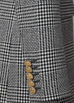 Sale Double Breasted Blazer (Prince of Wales Mono) Women Blazers|Tailoring