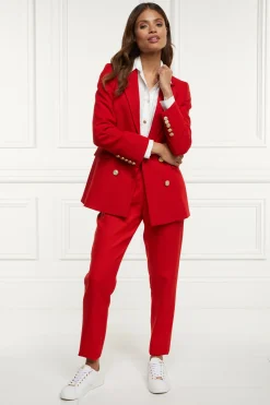 Sale Double Breasted Blazer (Red Barathea) Women Blazers|Tailoring