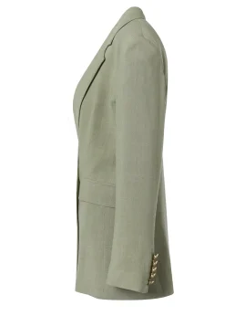 Online Double Breasted Blazer (Sage Linen) Women Blazers|Tailoring