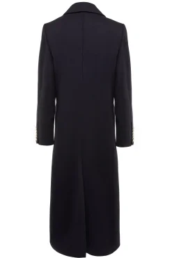 Discount Double Breasted Coat (Soft Black) Women Coats|Tailoring