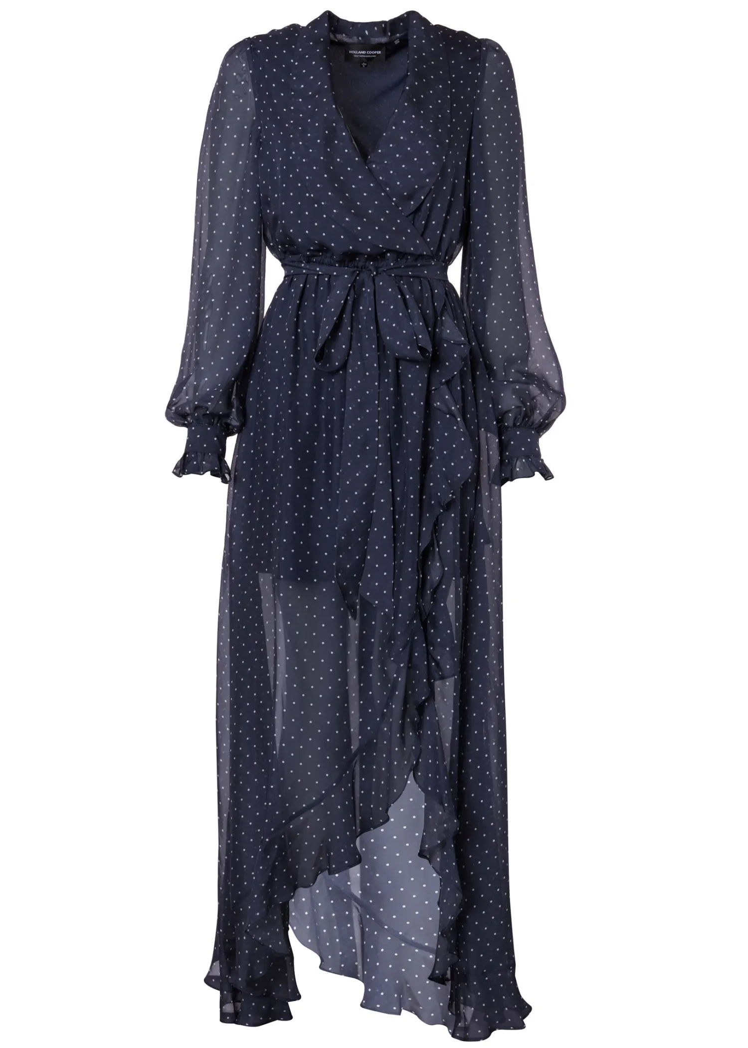 Sale Ellisa Maxi Dress (Navy Polka Dot) Women Dresses