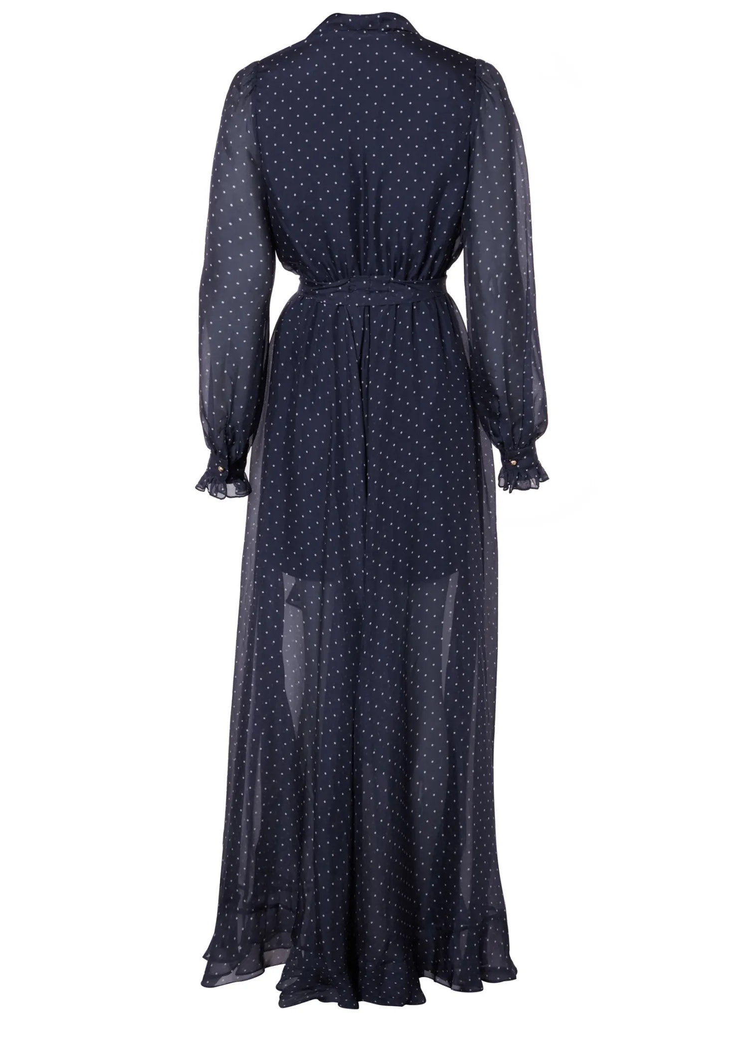 Sale Ellisa Maxi Dress (Navy Polka Dot) Women Dresses