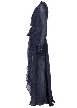 Sale Ellisa Maxi Dress (Navy Polka Dot) Women Dresses
