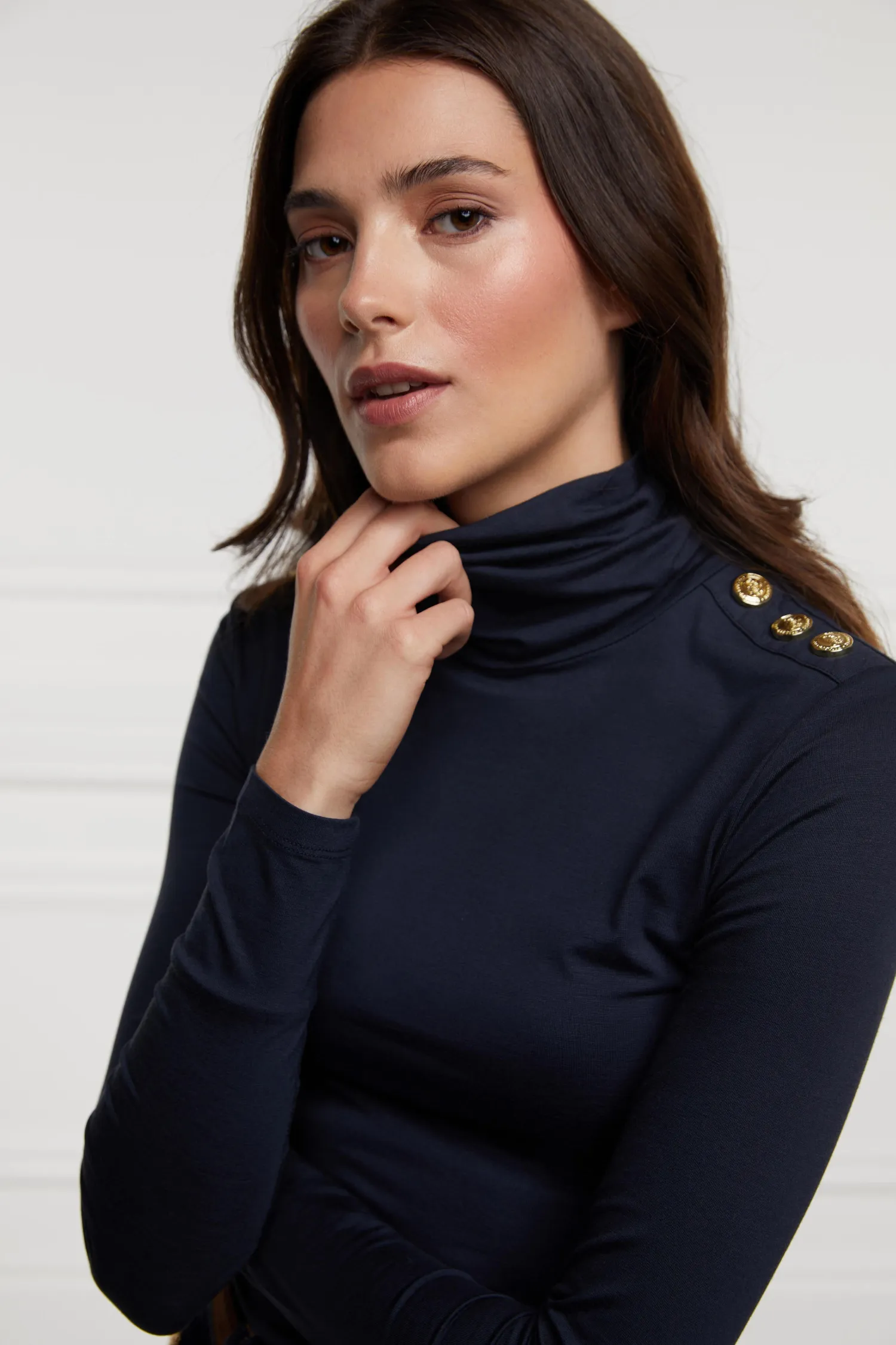 Clearance Essential Roll Neck (Ink Navy) Women Tops