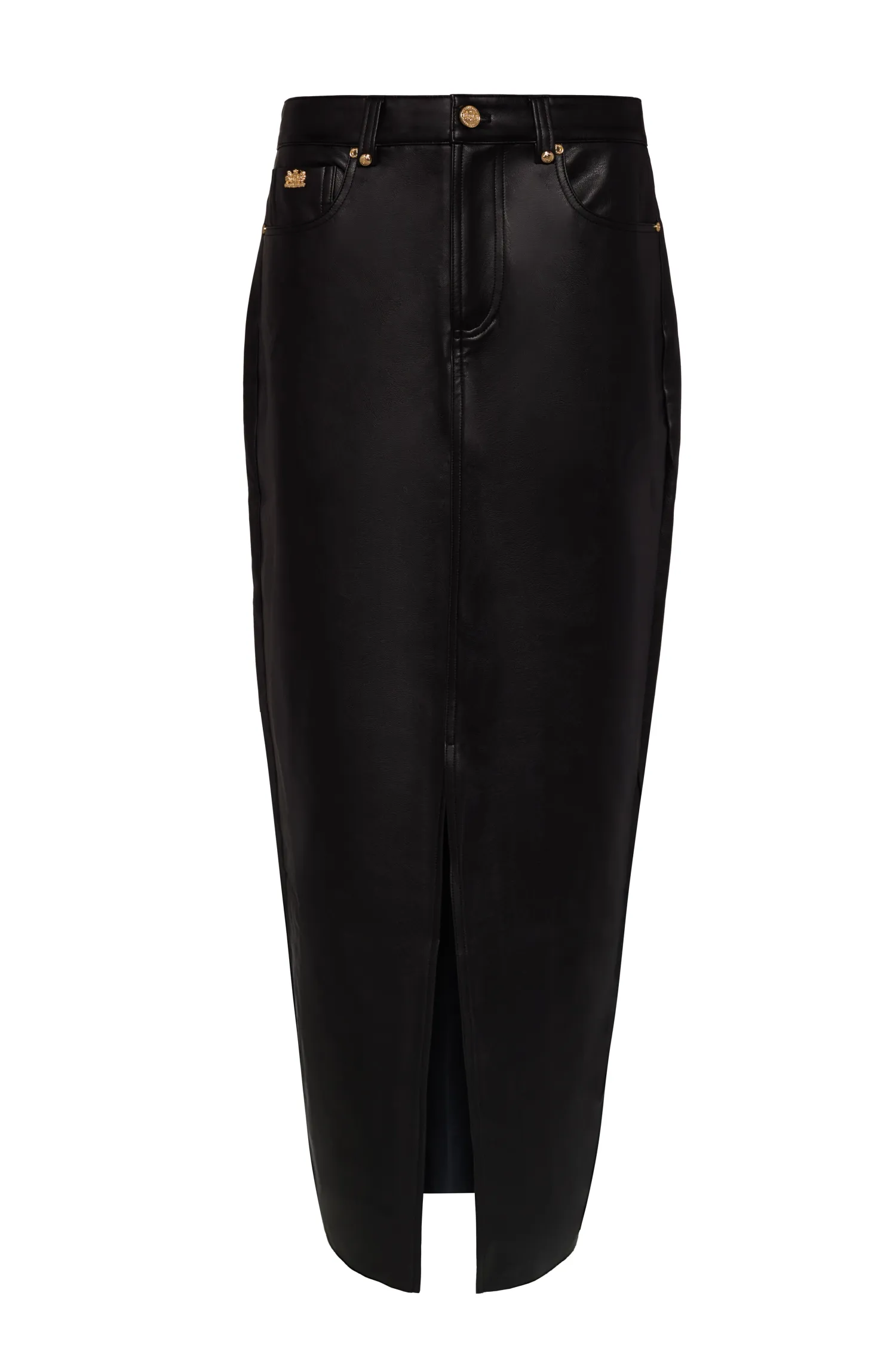 Hot Faux Leather Maxi Skirt Women Skirts