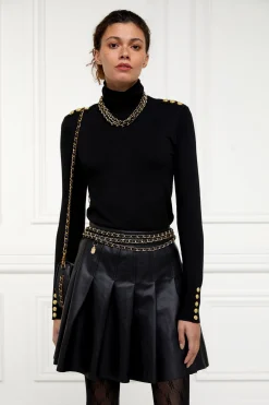 Hot Faux Leather Pleated Mini Skirt Women Skirts