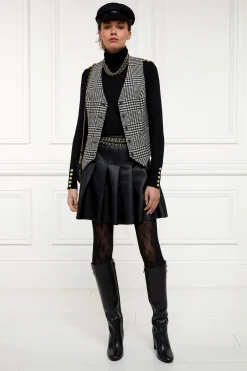 Hot Faux Leather Pleated Mini Skirt Women Skirts