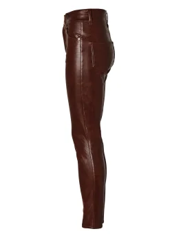 Discount Faux Leather Skinny Jean (Burnished Tan) Women Jeans