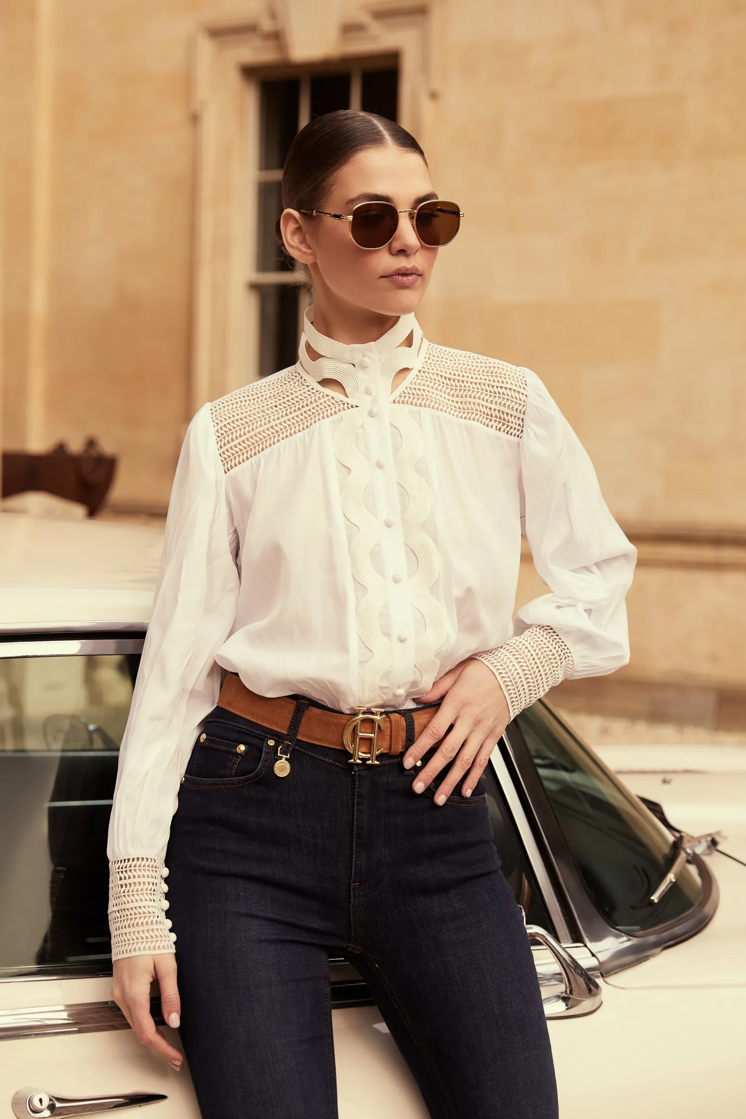 Fashion Featherton Lace Shirt Women Shirts & Blouses