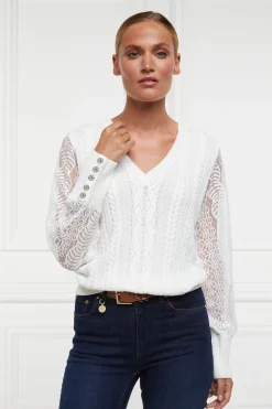 Fashion Featherton V-Neck Knit Women Knitwear