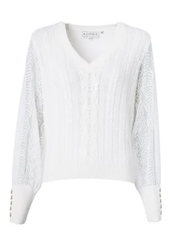 Fashion Featherton V-Neck Knit Women Knitwear