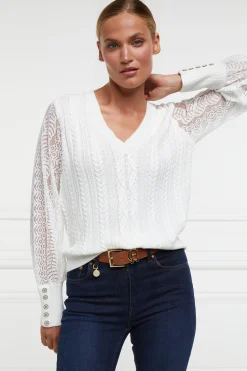 Fashion Featherton V-Neck Knit Women Knitwear