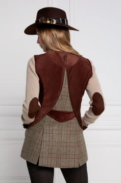 Online Field Vest (Bourbon Tweed) Women Gilets|Tailoring