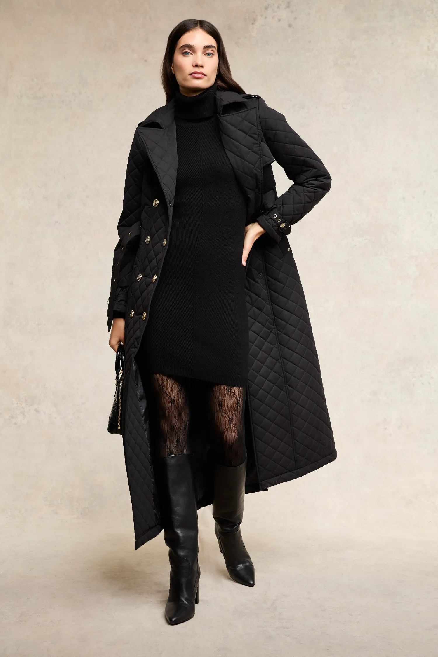 New Full Length Enstone Quilted Trench Coat Women Trench Coats|Coats