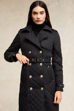 New Full Length Enstone Quilted Trench Coat Women Trench Coats|Coats