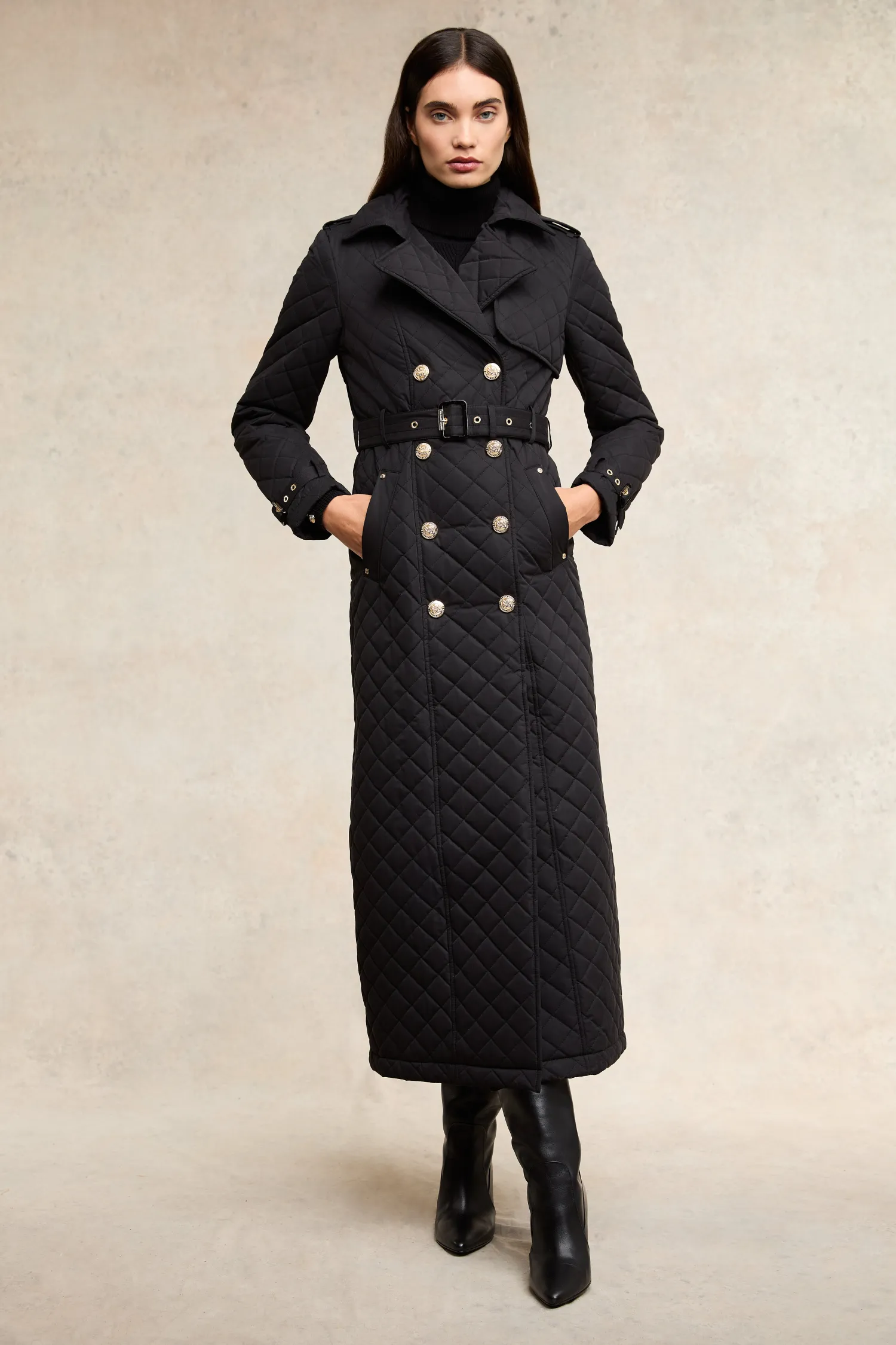 New Full Length Enstone Quilted Trench Coat Women Trench Coats|Coats
