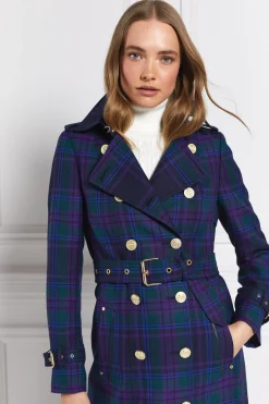 Sale Full Length Marlborough Trench Coat (Heather Tartan) Women Trench Coats|Coats