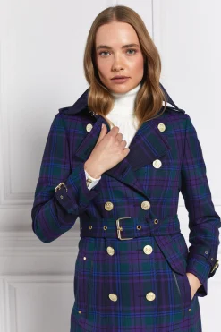 Sale Full Length Marlborough Trench Coat (Heather Tartan) Women Trench Coats|Coats