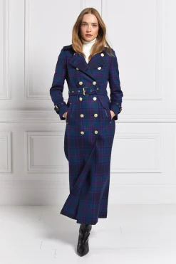 Sale Full Length Marlborough Trench Coat (Heather Tartan) Women Trench Coats|Coats