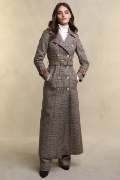 Outlet Full Length Marlborough Trench Coat (Orange Windsor) Women Trench Coats|Coats