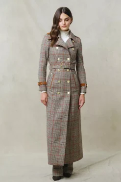 Outlet Full Length Marlborough Trench Coat (Orange Windsor) Women Trench Coats|Coats