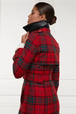 Online Full Length Marlborough Trench Coat (Red Tartan) Women Trench Coats|Coats
