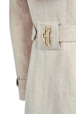 Hot Full Length Marlborough Trench Coat (Natural Linen) Women Trench Coats|Coats