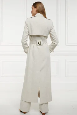 Hot Full Length Marlborough Trench Coat (Natural Linen) Women Trench Coats|Coats