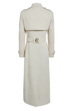 Hot Full Length Marlborough Trench Coat (Natural Linen) Women Trench Coats|Coats